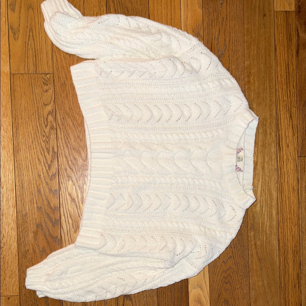 White Crop Top Sweater